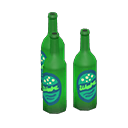 Decorative bottles Green labels Label Light green