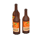 Decorative bottles Orange labels Label Brown