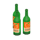 Decorative bottles Orange labels Label Light green