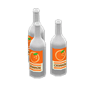 Decorative bottles Orange labels Label White