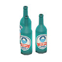 Decorative bottles White labels Label Light blue