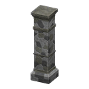 Decorative pillar Gray stones