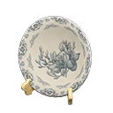 Decorative plate Monochrome floral design Design Light brown