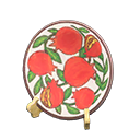 Decorative plate Pomegranates Design Light brown