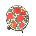 Decorative plate Pomegranates Design Silver
