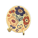 Decorative plate Sepia floral design Design Light brown