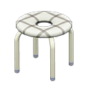 Donut stool Checkered white Seat design White