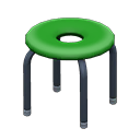 Donut stool Green Seat design Black