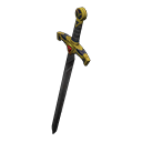 Double-edged sword None Pierced object Gold & black