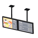 Animal Crossing Dual hanging monitors|Café menu Displayed content Black Image