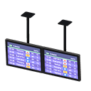 Dual hanging monitors Timetable Displayed content Black