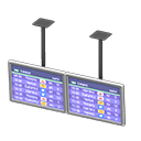 Dual hanging monitors Timetable Displayed content Silver