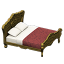 Elegant bed Damascus-pattern red Duvet cover Gold