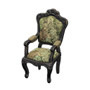 Elegant chair Botanical Fabric Black