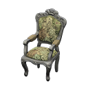 Elegant chair Botanical Fabric Silver