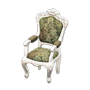 Elegant chair Botanical Fabric White