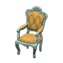 Elegant chair Gold diamonds Fabric Blue