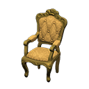 Elegant chair Gold diamonds Fabric Gold