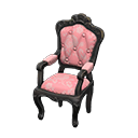 Elegant chair Pink roses Fabric Black