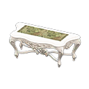 Elegant console table Botanical Cloth White