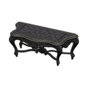 Elegant console table Damascus-pattern black Cloth Black