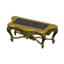 Elegant console table Damascus-pattern black Cloth Gold