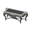 Elegant console table Damascus-pattern black Cloth Silver