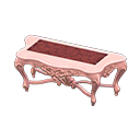 Elegant console table Damascus-pattern red Cloth Pink