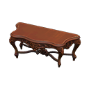 Elegant console table None Cloth Brown