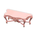 Elegant console table None Cloth Pink