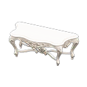 Elegant console table None Cloth White