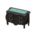 Animal Crossing Elegant dresser|Blue roses Cloth Black Image