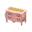 Elegant dresser Gold diamonds Cloth Pink