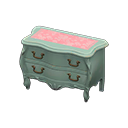 Elegant dresser Pink roses Cloth Blue