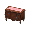 Elegant dresser Pink roses Cloth Brown