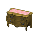 Elegant dresser Pink roses Cloth Gold