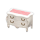 Elegant dresser Pink roses Cloth White