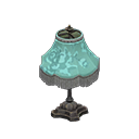 Animal Crossing Elegant lamp|Blue roses Fabric Black Image