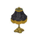 Elegant lamp Damascus-pattern black Fabric Gold