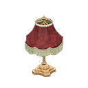 Elegant lamp Damascus-pattern red Fabric Light brown
