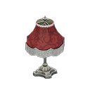Elegant lamp Damascus-pattern red Fabric Silver