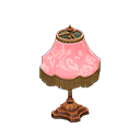 Elegant lamp Pink roses Fabric Brown