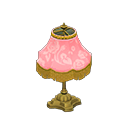 Elegant lamp Pink roses Fabric Gold
