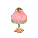 Elegant lamp Pink roses Fabric Light brown
