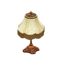 Elegant lamp White with stripe Fabric Brown