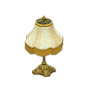 Elegant lamp White with stripe Fabric Gold