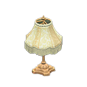 Elegant lamp White with stripe Fabric Light brown