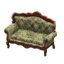 Elegant sofa Botanical Fabric Brown