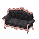 Elegant sofa Damascus-pattern black Fabric Pink