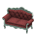 Elegant sofa Damascus-pattern red Fabric Blue